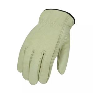 Gants de travail durables en cuir de chèvre et de vache, avec paume renforcée, pour l'extérieur, usage quotidien, quatre saisons, sécurité, fabriqués au Pakistan - Product Image 1