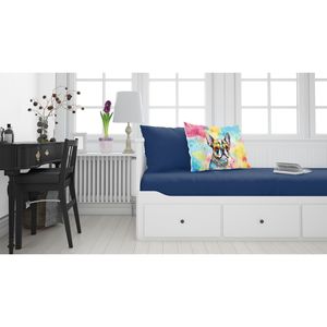 Boston Terrier Hippie Dawg oeuvre décorative Standard taie d'oreiller légère Super douce facile d'entretien housse de coussin - Product Image 2