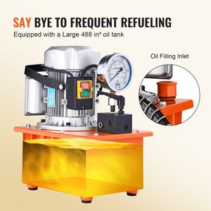 Pompa Idraulica Elettrica 10000 PSI 750W 110V Capacità 488 In3/8L con Valvola Manuale a Singola Azione per P - Product Image 4