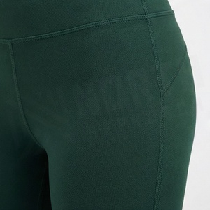 High Quality Womens Sports Leggings Mid Waist Gym Workout Yoga <b>Tights</b> Pants Solid <b>Pattern</b> Design With Customized Color - Product Image 5