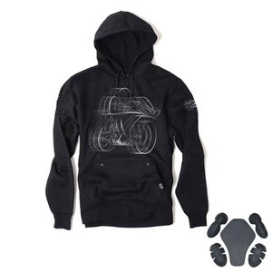 Sweat à capuche en polaire pour moto sur mesure pour hommes, style urbain épais, sweat à capuche pour motards avec protection blindée CE - Product Image 1