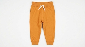 Pantalones Deportivos de Algodón Verde Sólido para Bebés Niños, Corte Regular, para Todas las Temporadas, con Decoración de Malla Teñida Lisa y Cuello Redondo - Product Image 3