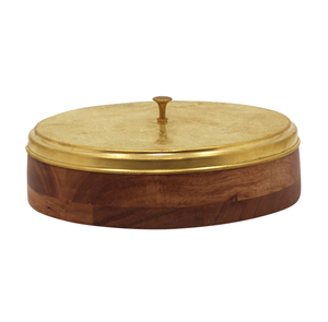 Modern Design Wood Spice <b>Box</b> Brass Lid Dust Resistant <b>Herb</b> Storage Container Kitchen Organizer Wood Spice <b>Box</b> Best Price - Product Image 1