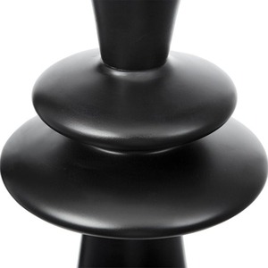 Support de bougie noir moderne avec design géométrique, décoration d'intérieur durable - Product Image 5