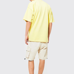 เสื้อยืดฮิปฮอปสตรีทแวร์ทรงโอเวอร์ไซส์สำหรับผู้ชายแบบสั่งทำพิเศษ เป็นมิตรต่อสิ่งแวดล้อม ผ้าฝ้ายหนา 100% ทรงไหล่ตก ไซส์พลัส พร้อมบริการ OEM ODM - Product Image 4