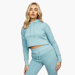 Top Corto Informal de Invierno para Mujer, 100% Algodón, Forro Polar Transpirable, Cuello Alto, Cierre de Cremallera, Bolsillos Laterales Completos, Logotipo Personalizado - Product Image 6