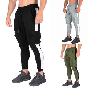 Wholesale Men's Joggers Pants Customized Slim Fit Zipper <b>Pocket</b> Running Workout Gym Fitness Quick Dry Sweat Pants <b>Trousers</b> - Product Image 4