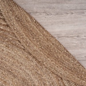 Alfombra Redonda de Yute de Color Sólido, Moderna, Ecológica, de Tejido Plano, para Sala de Estar, de Pelo Corto - Product Image 5