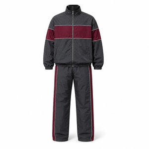 Ensemble coupe-vent d'hiver, couleur unie, couleurs personnalisées, design 2 en 1, respirant, fermeture éclair, fin, grande taille, vente en gros - Product Image 1