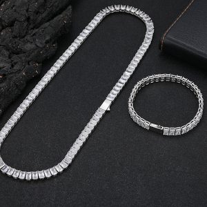 Pulsera de tenis de plata 925 con diamantes cultivados en laboratorio, chapada en oro, ligera, de lujo, para hombre y mujer, pieza de regalo llamativa - Product Image 5