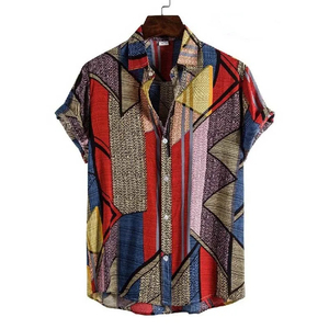 Chemises Hawaïennes Florales Décontractées pour Hommes – Hauts de Plage Boutonnés Anti-Plis Imprimés par Sublimation Respirants Séchage Rapide Écologiques - Product Image 4