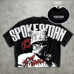 T-shirt Homme Oversize en Coton Épais Style Streetwear à Épaules Tombantes, Impression Personnalisée pour la Fabrication en Gros - Product Image 1