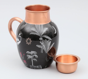 Pichet à eau en cuivre pur de haute qualité, élégant, fait main, pour la conservation des liquides, vaisselle de restaurant et d'hôtel, collection de luxe - Product Image 3