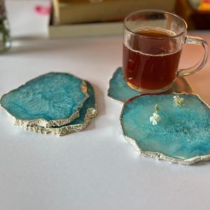 Luxury Resin Coasters Handmade Decorative <b>Table</b> Coaster Set For Tea Coffee And Drinks By AALIYAN IMPEX - Product Image 6