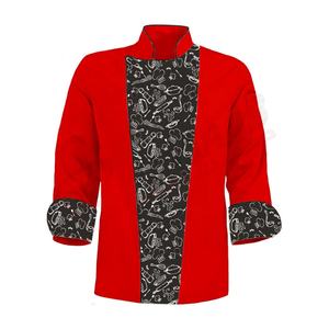 Chaquetas de Cocina Transpirables con Estampados en Blanco y Negro, Chaquetas de Manga Media para Camareros y Camareras, Chaqueta de Chef de Manga Larga - Product Image 5