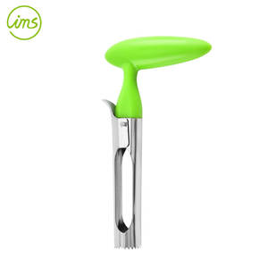 Herramienta para quitar el centro de las manzanas de acero inoxidable, removedor de semillas de frutas con dientes dentados y botón de liberación - Product Image 4