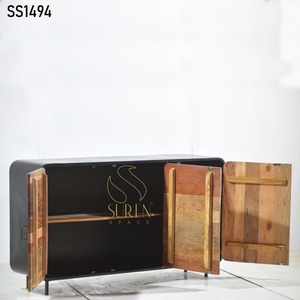 SUREN SPACE SS1494 Indian Reclaimed Wood Farmhouse Style Commercial <b>Sideboard</b> - Product Image 2