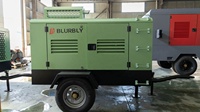 Machine de compresseur d'air à vis Diesel Portable de haute qualité pour l'exploitation minière 12 bars 285-385 CFM 380V tension moteur pompe Air fin noyau