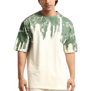 T-shirt pour homme à col rond et ourlet incurvé, coupe ajustée, haute qualité, logo personnalisé, t-shirts vierges pour homme, 100% coton, exporté du Bangladesh - Product Image 1