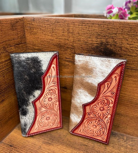 กระเป๋าเงินหนังวัวแท้แบบใหม่สำหรับผู้หญิงกระเป๋าใส่บัตรเครดิตหนังแท้กระเป๋าคลัทช์หนังตะวันตกของขวัญสำหรับเธอ - Product Image 5