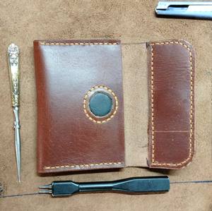 Porte-cartes de visite en cuir de luxe, portefeuille pour cartes de visite en cuir véritable par Anwar Enterprises - Product Image 2