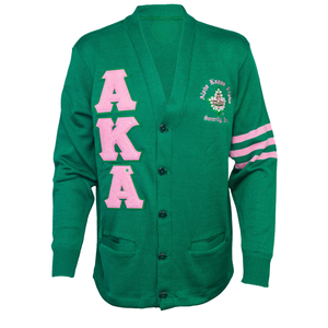 AKA Green <b>Cardigan</b> <b>Sweater</b> Women Knitted Button Front Long Sleeve Soft Comfortable Sorority Inspired Casual Fashion Knitwear - Product Image 1