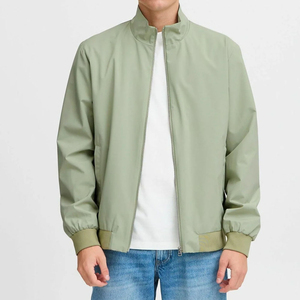 <b>Men</b> <b>Lightweight</b> Bomber <b>Jacket</b> Full Zip Casual Outerwear Ribbed Collar Cuffs Long Sleeve Street Fashion <b>Jacket</b> Soft Lining - Product Image 4