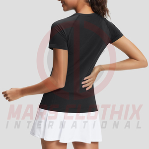 Camiseta deportiva ajustada para mujer, suave, elástica, cómoda, para entrenamiento, fitness, correr, ropa deportiva activa, camisetas para mujer - Product Image 2