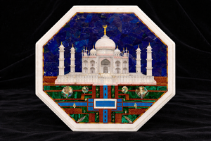 โต๊ะกาแฟฝังหินอ่อน ดีไซน์ทันสมัย ทำด้วยมือ หินลาพิส ลาซูลี หินพีเอตระดูรา เป็นมิตรกับสิ่งแวดล้อม เหมาะสำหรับงานดิวาลี ใช้ในสำนักงาน ผลิตโดยผู้ผลิต - Product Image 4