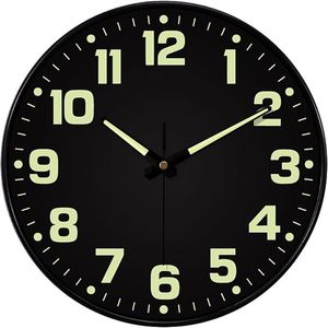 Orologio da Parete Silenzioso 8 Pollici Luminoso al Buio con Numeri Grandi Facili da Leggere, Vetro Temperato e Funzione Luce Notturna a Batteria - Product Image 1