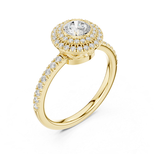 แหวนเพชรทรงกลมทองคำ 14K สำหรับสวมใส่ทุกวัน |   เพชรที่เพิ่งเพาะเลี้ยง - Product Image 5