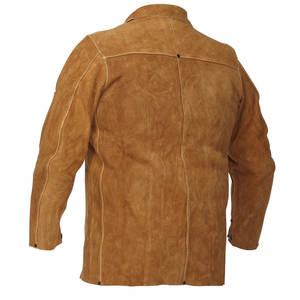 Chaqueta de Seguridad de Cuero con Cuello Abatible, Precios Económicos, Ropa de Seguridad de Manga Larga, Chaqueta de Soldadura para Hombre - Product Image 5