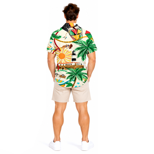 Camisa Estilo Isleño para Hombre, Estampado Personalizado, Ropa Tropical para Vacaciones, Ligera, Suave, de Poliéster, Colección de Ropa de Verano para Resort - Product Image 6
