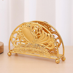 Luxury Metal Napkin Holder for Dining Table Decor <b>Paper</b> Tissue Rack for Home <b>Kitchen</b> Decor Vintage Style Functional Organizer - Product Image 3