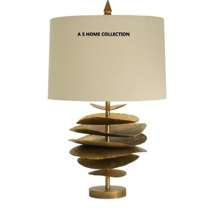 Lámpara de Mesa Dorada Brillante de Calidad de Exportación Nórdica con Pantalla de Tela, Decoración Elegante para Oficina, Hotel, Mesita de Noche, Escritorio - Product Image 3