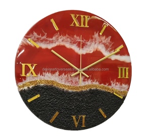 Hermoso Reloj de pared hecho a mano personalizado, resina epoxi única, decoración del hogar, patrón de animales hecho a mano, reloj de estilo de amor - Product Image 4