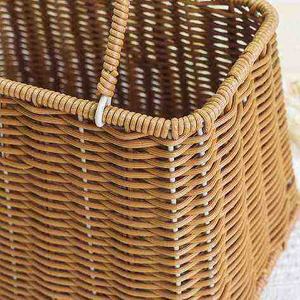 Panier de rangement vietnamien le plus vendu, design moderne, en céramique laquée, rotin naturel de luxe, haute capacité de charge, organisateur domestique - Product Image 5