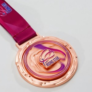 Medaglia Girevole Personalizzata con Logo, Medaglia Accademica <span class=keywords><strong>Matematica</strong></span> a Doppia Rotazione, Souvenir in Metallo, Medaglia Sportiva 3D Smaltata per Mezza Maratona - Product Image 5