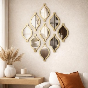 Stylish Zig Zag Gold Finished Mirror Perfect For Interior Statement Piece Creates A Bold Focal Point In Modern Spaces From India - Product Image 5