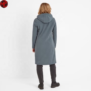 Veste softshell longue pour femme, à capuche, imperméable, respirante, coupe-vent, fermeture éclair, manteau d'hiver, logo personnalisé, veste longue pour femme - Product Image 6