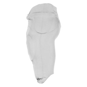 Pantalon de football américain blanc avec empiècements latéraux en maille respirante et rembourrage intégré résistant aux chocs pour les équipes jeunes et universitaires - Product Image 3