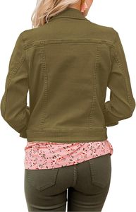 Women's <b>Cropped</b> <b>Denim</b> <b>Jacket</b> Vintage Blue Button Closure Casual Street Style OEM Custom Fashion Outerwear Premium Quality Fit - Product Image 4