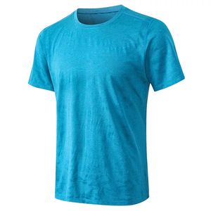 Camiseta de Algodón Bordada de Alta Calidad de Marca al por Mayor, Cómoda, Transpirable, Cuello Redondo, Manga Corta, para Hombre y Mujer - Product Image 4