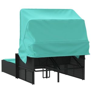 Chaise longue double noire - Product Image 6