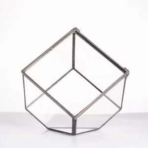 Stylish Accent Glass Metal Terrarium Planter Decorative Indoor Plant <b>Display</b> <b>Case</b> Home Decor - Product Image 4