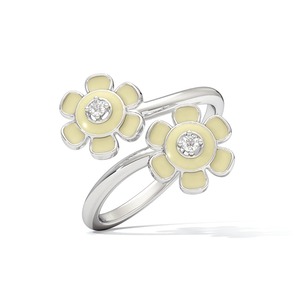 Anillo Abierto Minimalista con Diamante Natural Floral en Plata de Ley 925 |   Joyería Fina Daisy Flower Everyday - Product Image 4