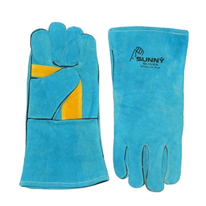 Gants de soudage en cuir de qualité supérieure avec paume renforcée et manchette de protection longue |   Gants de sécurité pour le soudage résistants à la chaleur, Sunny Glove - Product Image 3