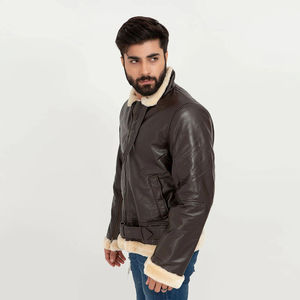 Chaqueta de Cuero de Invierno para Hombre, Diseño Personalizado de Alta Calidad, con Cuello Alto y Logotipo Frontal, Nueva Colección 2026 - Product Image 2