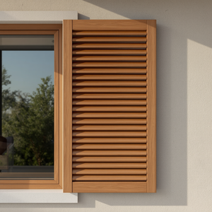 Paneles de Puerta de Madera Maciza Modernos, Persianas Decorativas de Madera para Decoración de Casas Contemporáneas - Product Image 1