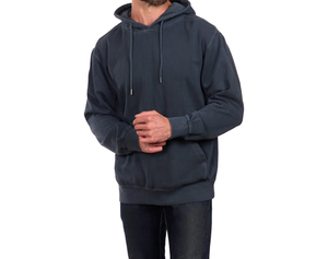 Sweat-shirt à capuche pour homme, couleur unie, coton, molleton français, décontracté, pour l'automne, lourd, 300 g/m², tricoté, pull à capuche - Product Image 4